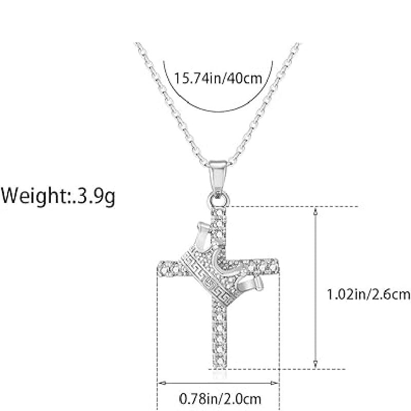 Size chart: pendant 2.6 x 2.0 cm, chain 40 cm, weight 3.9 g